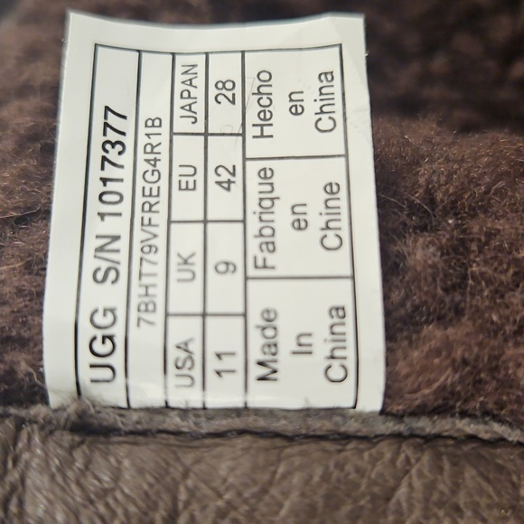 Ugg Robbie Wool Leather Waterproof Women's Boots Size 11 - Picture 5 of 6